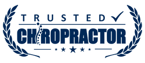 Graphic badge reading “Trusted Chiropractor”